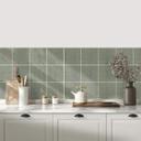 Azulejos Adhesivos espiga filigrana - verde naranja - lote de 12