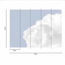 Clouds Clouds1 tapet i blå hvid - non-woven tapet Designwalls 2 - 2,55 x 3,5 m