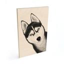 Cuadro de madera husky siberiano - retrato perro - Korenkova