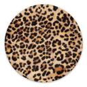 Billede af vild leopard - dyreprint - Tunaboylu - rund – print på aluminium (Alu-Dibond)