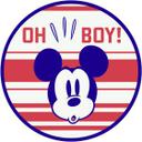 Selvklæbende tapet - Mickey Oh Boy - 125 x 125 cm