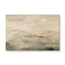 Houten Wanddecoratie Mistig berglandschap aquarel - Ms Tiff