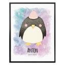 Poster Kvilis Pinguin + Gepersonaliseerde Tekst