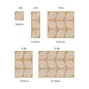 Rumdeler, skillevæg regnbuemønster - MDF naturligt look