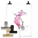 Poster Hagenmeyer - Lama avec le vélo
