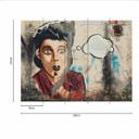 Fantasy StreetArtWoman tapet i gråbeige - non-woven tapet Designwalls 2 - 2,55 x 3,5 m