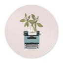 Póster Frida Floral Studio - Máquina de escribir botánica - Redondo
