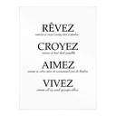 Póster Rêvez croyez aimez vivez