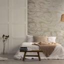 grafisk tapet, non-woven tapet Kumano beige