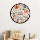 Plakat til børn - Cool Kids Club Farverige blomster - Treechild - Rund