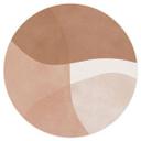 Vinilo decorativo boho con formas de acuarela en tonos marrones - Costa - Redondo