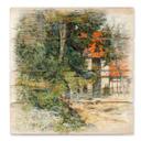 Cuadro de madera Gauguin - Granja en Normandia - 40x41,5 cm