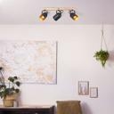 Spotbalken Sebastian, gold, 17,5 x 57,5 cm, Holz Lampe