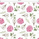 Tapet med mønster - akvarelblomster 04 - pink