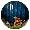 Wall Sticker Skov og stjerner om natten - SpaceFrog Designs