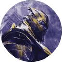 Selvklæbende non-woven tapet - Avengers maleri Thanos - 125 x 125 cm
