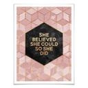 Plakat - Frederiksson - She Believed - Rosa