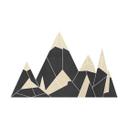 puzzle decorativo 3D de madera con paisaje montañoso