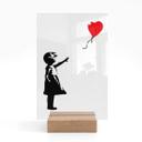 Akrylglas borddekoration Banksy - Girl with the red balloon