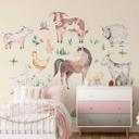 Sticker mural Kvilis - Animaux de la ferme (set de 33 pièces)