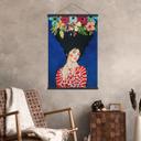 Póster de tela mujer con flores en el pelo - Hülya