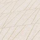grafisk tapet hvid guld linieret - grafisk mønster tapet - non-woven tapet med stregmønster