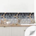 Salpicadero de cocina autoadhesivo Fredriksson - Geometría azul