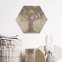 Houten Wanddecoratie met zeshoekige magische boomhut met feeën - Ms Tiff