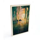 Cuadro de madera bosque mágico al atardecer - SpaceFrog Designs