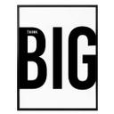 Póster Think big - blanco