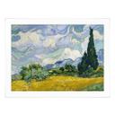 Póster van Gogh - Campo de trigo con cipreses