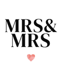 
Poster à personnaliser Mrs & Mrs - Classique