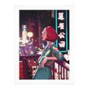 Póster Chica en un balcón en Japón - Oliveira