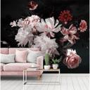 fototapet Designwalls i hvid og pink non-woven tapet BunchofFlower roser 