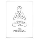 Plakat - Yoga Lotus - Line Art
