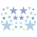 Sticker mural - Set d'étoiles bleu pastel 