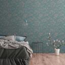 natur tapet blomster og blomster beige blå - naturlig blomster fleece tapet