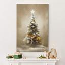 Lærredsprint - Treechild - Golden Christmas Tree