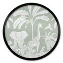 Póster animales de la jungla en verde tropical - Kikki Belle - Redondo
