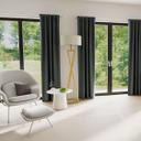 Homing Samtvorhang mit verdeckten Schlaufen Velia grau -  2,45 x 1,4 m