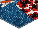 Glasbillede - Kvinde i blomsterkjole med koi - Hülya