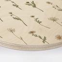 Cuadro de madera prado romántico con flores de campo - Kikki Belle - Redondo