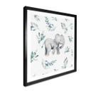 Plakat Sød babyelefant mellem boho-grene - UN Designs