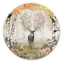 Tableau sur alu-Dibond rond Kikki Belle - Cerf en automne