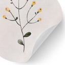 Vinilo decorativo Planta delicada con flores amarillas - Goed Blauw - Redondo