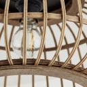 Deckenleuchte Lucas, braun, 24,5 x 40 cm, Rattan Innenleuchte
