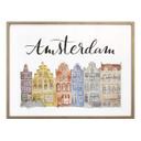 Póster Skyline of Amsterdam - Acuarela
