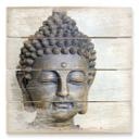 Buddha ansigt - print på træ