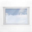 Decoración de ventanas con el skyline de Hamburgo