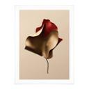 Elegante Póster de hojas en dorado y rojo - Alma